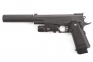 Модель пистолета G.6A Colt 1911 PD с глушителем и ЛЦУ (Galaxy)  оптом 3