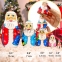 Деревянная матрешка в виде Деда Мороза и маленького Снеговика, набор из 5 шт., от 9 до 2 см 2