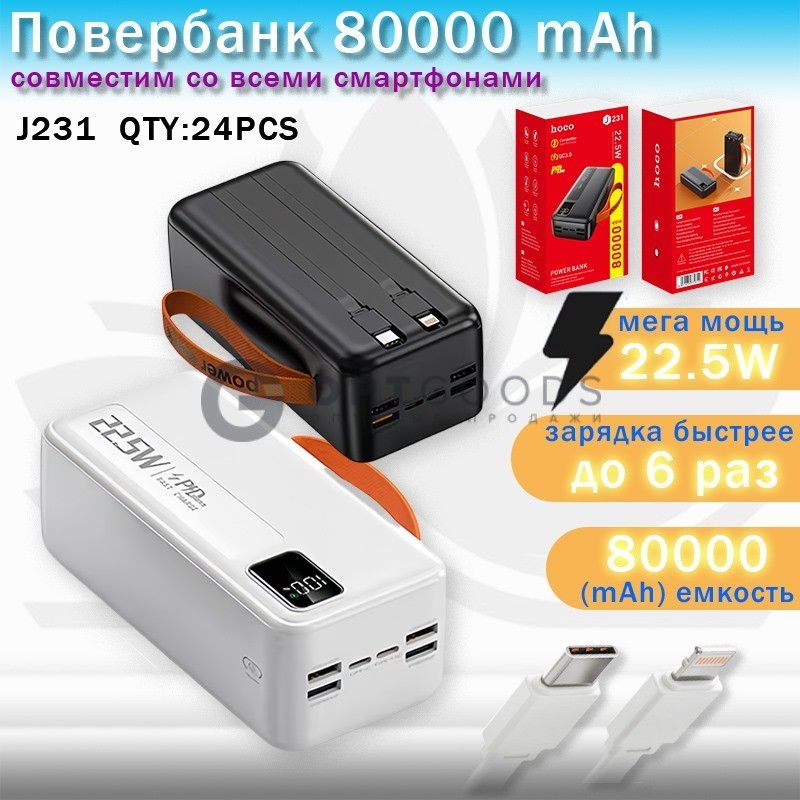 Powerbank 80000 mAh J231 оптом