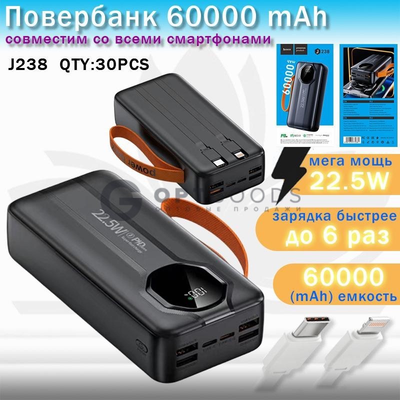 Powerbank 60000 mAh J238 оптом