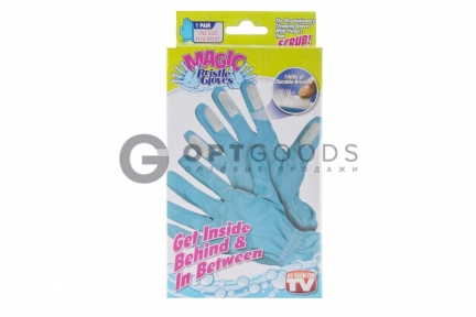 Перчатки с щетками на кончиках Magic Bristle Gloves  оптом