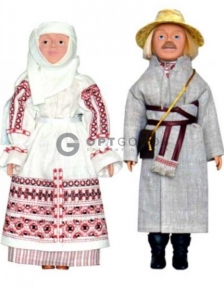 Сувенирная кукольная пара “Белорусы. Кобринский строй” (12-С-7), в инд. коробке, 300 мм