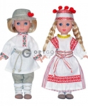 Куклы в белорусской национальной одежде “Белорусы Ясь и Янина” (18-С-01), в инд. коробке, 250 мм