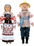 Сувенирная кукольная пара “Белорусы. Калинковичский строй” (12-С-2), в инд. коробке, 300 мм