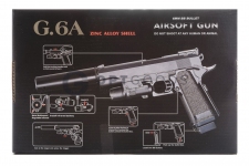 Модель пистолета G.6A Colt 1911 PD с глушителем и ЛЦУ (Galaxy)  оптом