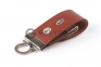Стильная кожаная usb флешка-брелок